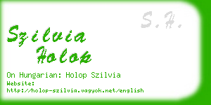 szilvia holop business card